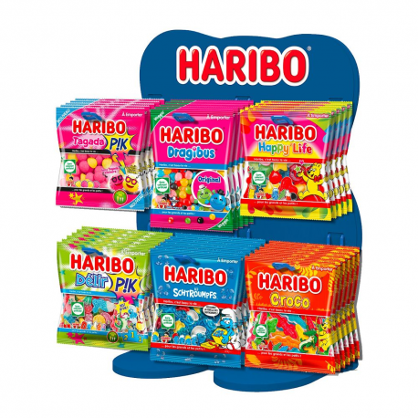 Présentoir de comptoir Goldbear Bleu sachets 120g Haribo