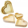 Présentoirs Coeurs en bois - 3 modèles assortis