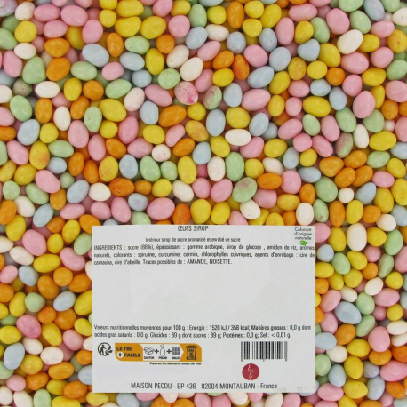 ~Oeufs au sirop de sucre vrac 10kg Pécou