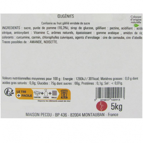 ~Oeufs Oeugénie Vrac 5kg Pécou