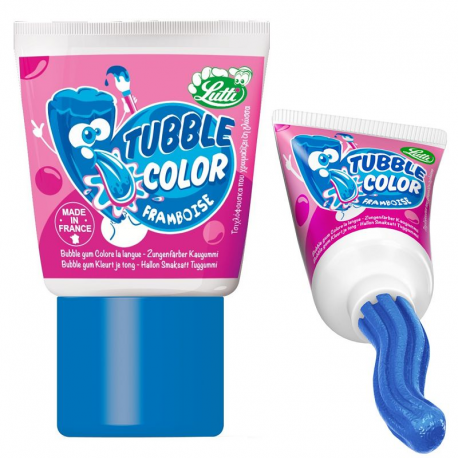 Tubble gum Lutti tache langue goût Framboise (colore la langue)