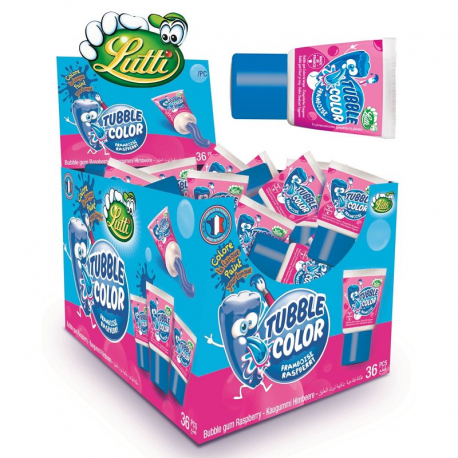 Tubble gum Lutti tache langue goût Framboise (colore la langue)