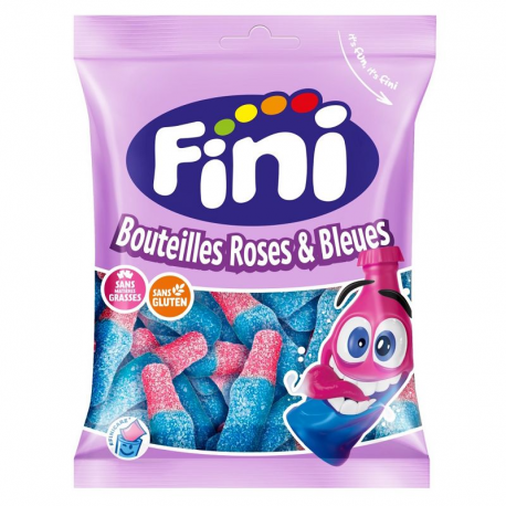 Sachet 90g Bouteilles roses et bleues fizz Halal Fini
