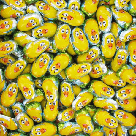 ~Poussins chocolat lait fourrés crème au lait kg