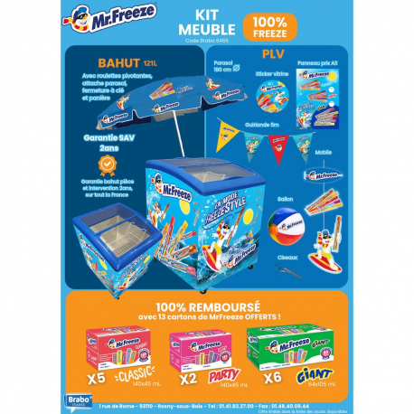 Meuble froid mr freeze GM +13 cartons gratuit 2025