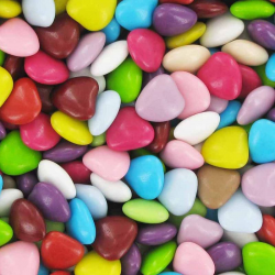 Mini coeurs au chocolat MULTICOLORE - 500g
