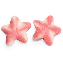 Etoiles twist fraises sucrées rose kg Dulceplus
