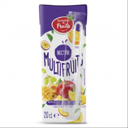 Nectar multifruits 20cl paille papier