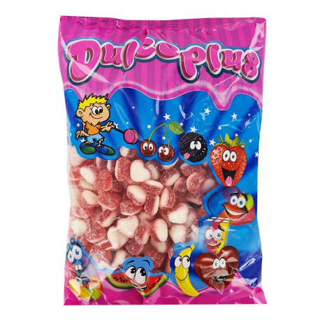 Petits coeurs fraise crème sucrés vrac dulceplus