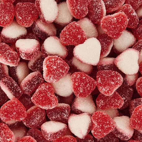 Petits coeurs fraise crème sucrés vrac dulceplus