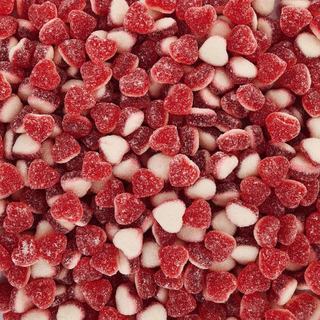 Petits coeurs fraise crème sucrés vrac dulceplus