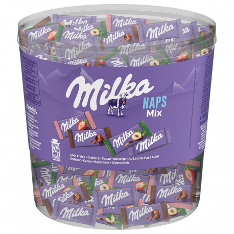 Milka Naps mix - tubo 1kg (environ 207 pièces)