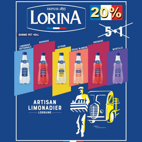 Colis Lorina Limonade artisanale Promo 6 packs