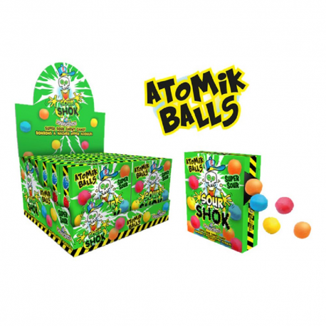 Sour shok Atomik Balls Funny Candy