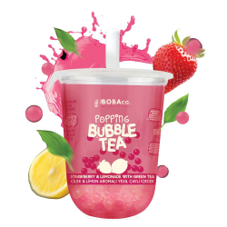 Popping Bubble Tea Cup Fraise Citron 33 cl