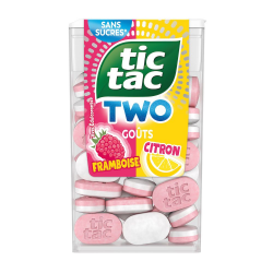 Tic Tac Two Framboise Citron sans sucres 38.5g