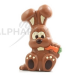 ~Moulages Lapin Carotte colorés Lait 180g 16cm