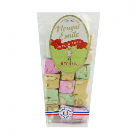 Nougats panachés tendres aux amandes sachet 125g