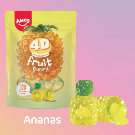 Sachets Fruits 4D Ananas Amos 120g