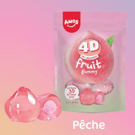 Sachets Fruits 4D Pêche Amos 120g