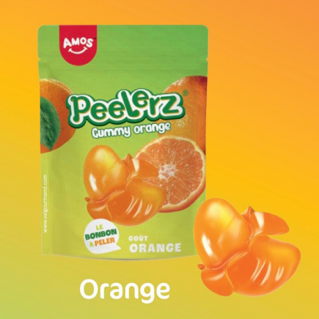 Sachets Peelerz Orange Amos 120g - bonbons à peler