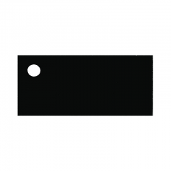 Etiquettes Rectangulaire NOIR par 6
