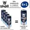 Lot Skoll vodka agrum' 50cl - 4 packs +1 offert