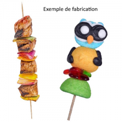 Brochettes bois 20cm par 150