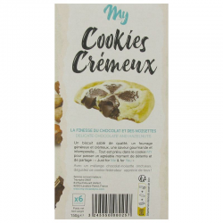 Cookies crémeux chocolat noisettes 150g