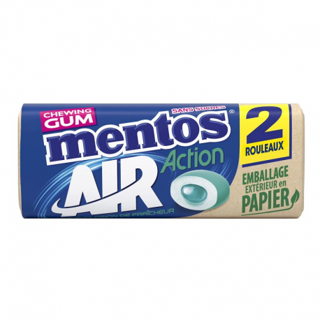 Mentos Gum Air Action menthol eucalyptus 2 x 8 dragées