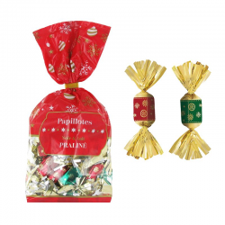 Papillotes praliné assorties lait et noir sachet 420g