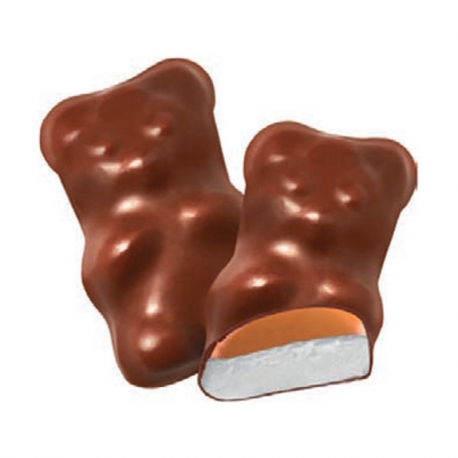 Ballotin oursons chocolat au lait fourrés guimauve caramel 200g