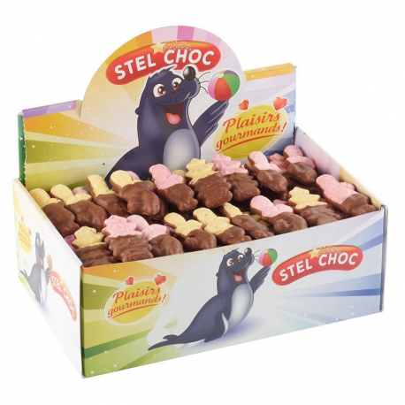 Colis Noël 4 btes guimauves LAIT Stel'choc