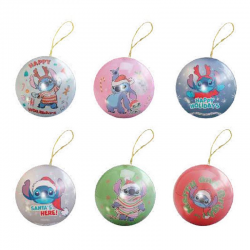 ~Boules métal Lilo & Stich Noël