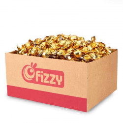 Papillotes dorées chocolat au lait fourrées praliné céréales vrac kg