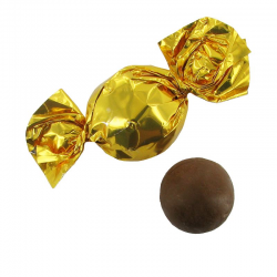 Papillotes dorées chocolat au lait fourrées praliné céréales vrac kg