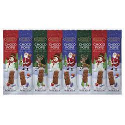 Sucettes père Noël chocolat lait Choco Pops Excelcium par 8x15g