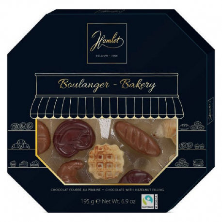 PRECOMMANDE Boîte Chocolat boulanger assortis pralines 195g