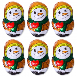 Minis Bonhommes de neige chocolat au lait 5g Rohan - carton de 500