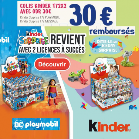 Kinder 144 oeufs Surprise - 30 € remboursés - (jusqu'au 30/09/25)