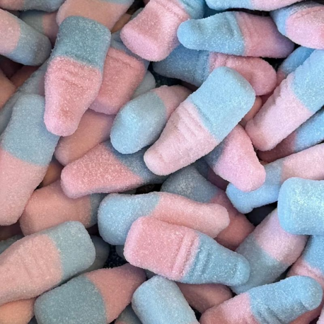 Sachet Bouteilles roses et bleues sans sucres 50g Rebelle