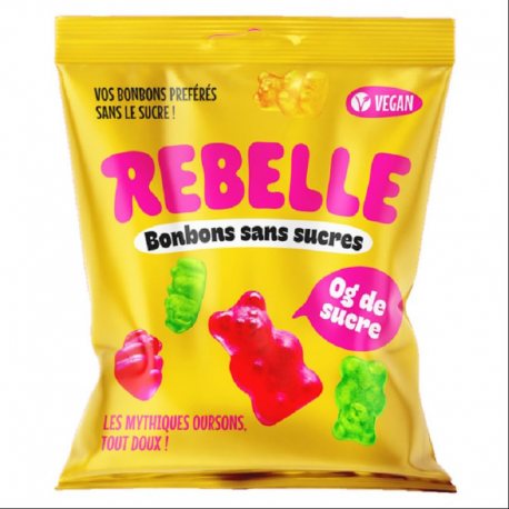 Sachet Oursons lisses sans sucres 50g Rebelle