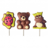 Sucettes animaux Noël 15g chocolat - Display A