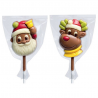 Sucettes duo Père Noël & Rennes 20g chocolat