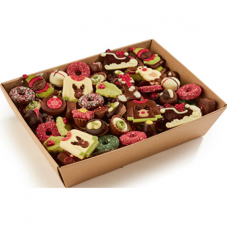 Corbeille chocolats de Noël assortis 2.5kg Ickx