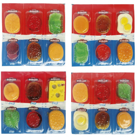 Blisters Burger jelly gélifiés Vidal - boite de 11