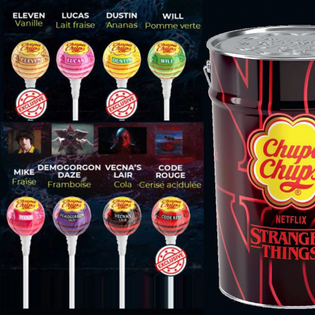 Sucettes Chupa Méga pot de 1000 ** Stranger Things ** série limitée