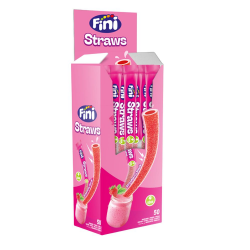 Shooter 50 pailles Fraise acidulées Fini (boîte carton)