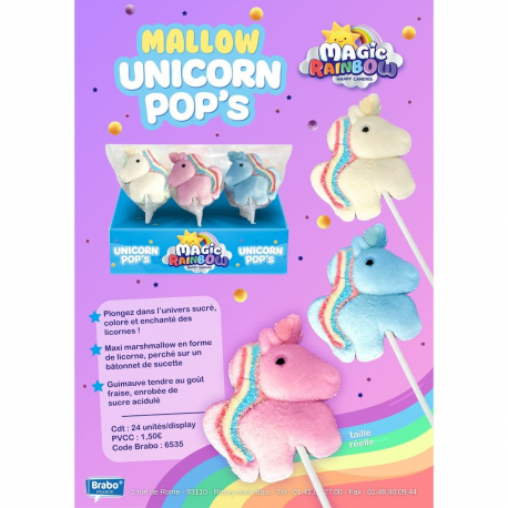 Sucette mallow pop Unicorn