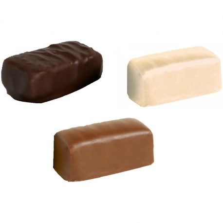 Trio croustillant noir, lait et blanc assortis vrac 1kg